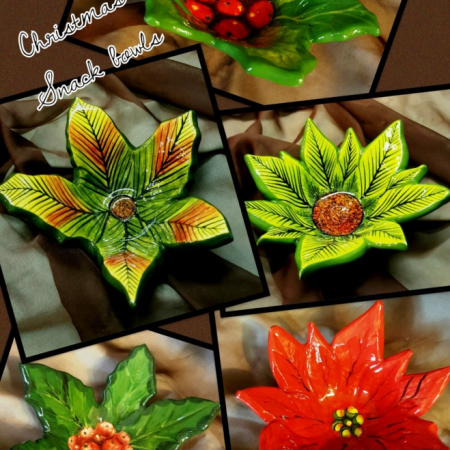 pottery Christmas bowls