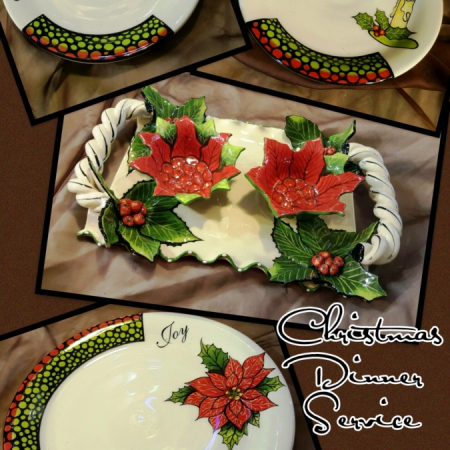 pottery Christmas dinner service