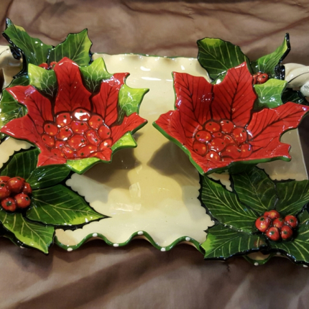 pottery Christmas platter