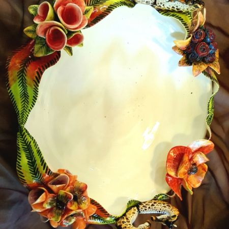 pottery Giraffe platter rounds