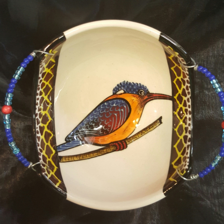 pottery KF pate beaded