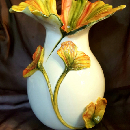 pottery autumn vase