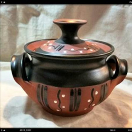 pottery casserole tc blk snk