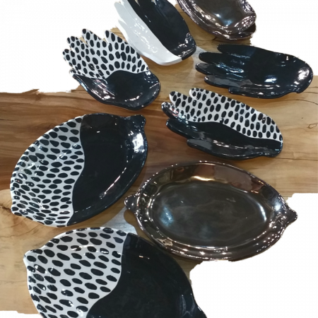 pottery custom order bowls and hands