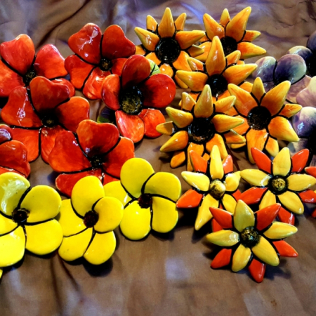 pottery flowers for Gorge