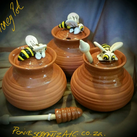 pottery honey jar tc