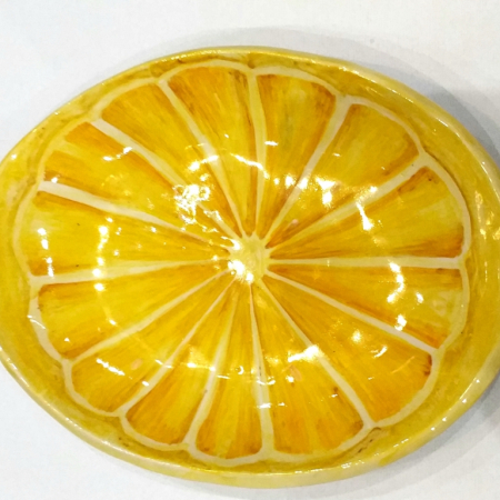 pottery lemon bowl