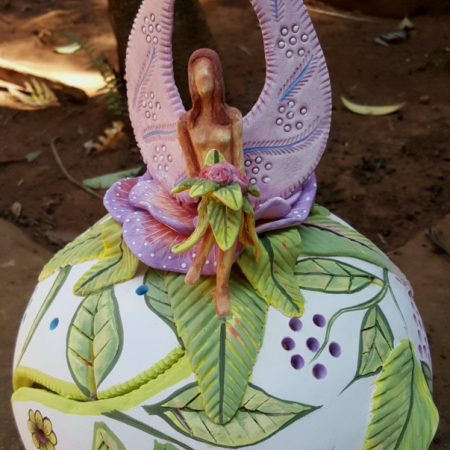 pottery night light fairy