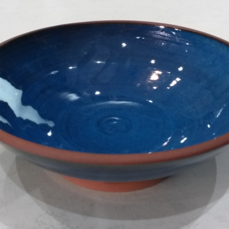 pottery pasta bowl tc blue