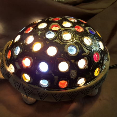 pottery tortoise night light