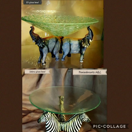 pottery trio animal bowls